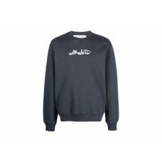 OFF-WHITE Paint Arrow Slim Crewneck Outerspace/White