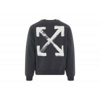 OFF-WHITE Paint Arrow Slim Crewneck Outerspace/White