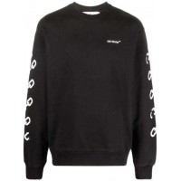 OFF-WHITE Chain ARR Slim Crewneck Black/White