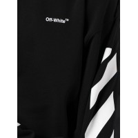 OFF-WHITE Diagonal Helvetica Oversized Sweatshirt Black/White