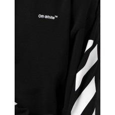OFF-WHITE Diagonal Helvetica Oversized Sweatshirt Black/White