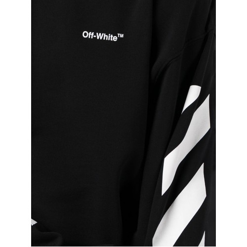 Оригинальный шмот OFF-WHITE Diagonal Helvetica Oversized Sweatshirt Black/White