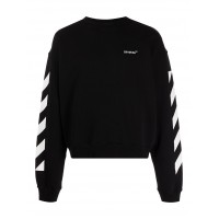 OFF-WHITE Diagonal Helvetica Oversized Sweatshirt Black/White