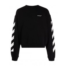 OFF-WHITE Diagonal Helvetica Oversized Sweatshirt Black/White