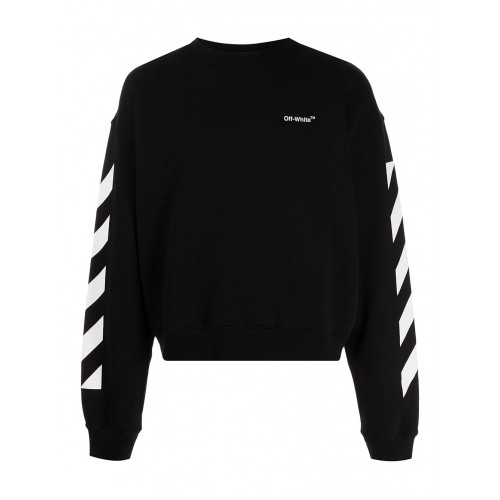 Оригинальный шмот OFF-WHITE Diagonal Helvetica Oversized Sweatshirt Black/White