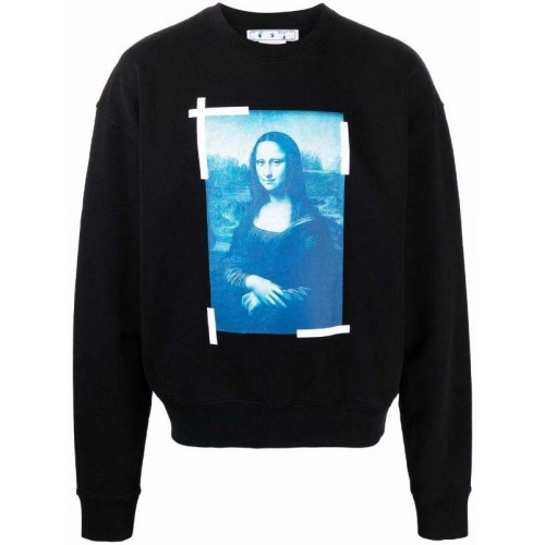 Оригинальный шмот OFF-WHITE Monalisa Over Crewneck Black/Blue - 70см