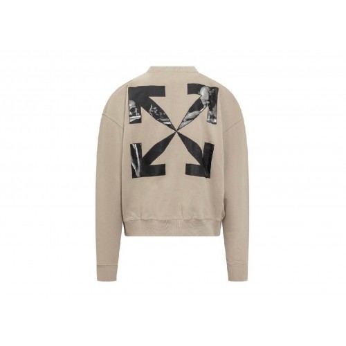 Оригинальный шмот OFF-WHITE Caravag Arrow Over Crewneck Sweatshirt Sand Beige
