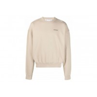 OFF-WHITE Caravag Arrow Over Crewneck Sweatshirt Sand Beige