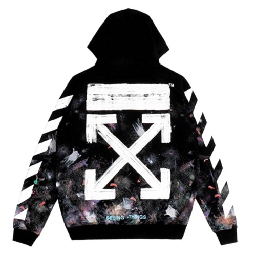Оригинальный шмот OFF-WHITE Galaxy Brushed Zip Up Hoodie Black