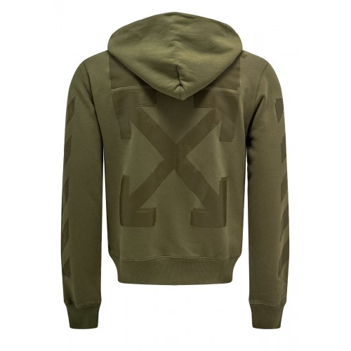 Оригинальный шмот OFF-WHITE Slim Fit Rubber Arrows Hoodie Green
