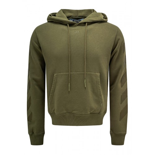 Оригинальный шмот OFF-WHITE Slim Fit Rubber Arrows Hoodie Green