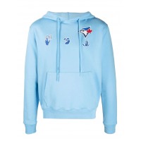 OFF-WHITE x MLB Toronto Blue Jays Hoodie Light Blue/Red