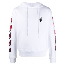 OFF-WHITE Marker Hoodie White/Red