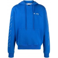 OFF-WHITE Diag Hoodie Blue/White