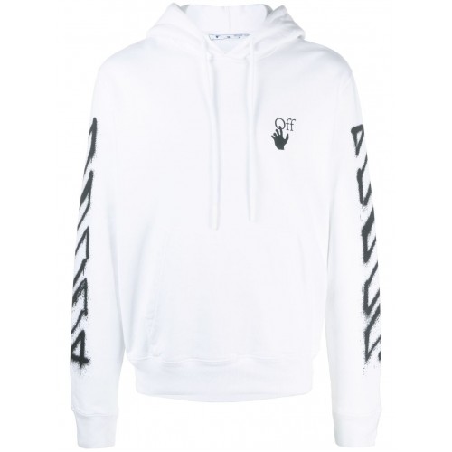Оригинальный шмот OFF-WHITE Spray Marker Hoodie White/Black