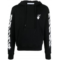 OFF-WHITE Spray Marker Hoodie Black/White
