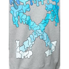 OFF-WHITE Marker Hoodie Grey/Blue