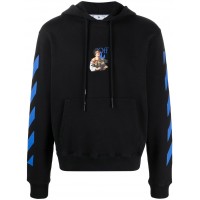 OFF-WHITE Caravaggio Boy Hoodie Black/Blue