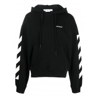OFF-WHITE Diagonal Helvetica Oversized Hoodie Black/White