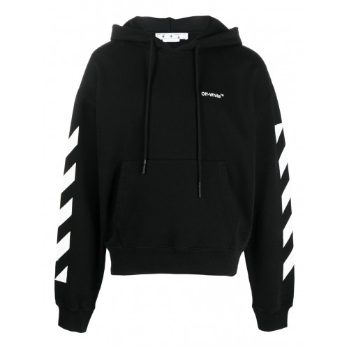 Оригинальный шмот OFF-WHITE Diagonal Helvetica Oversized Hoodie Black/White