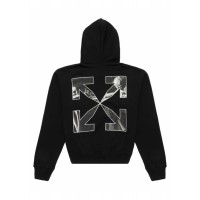 OFF-WHITE Caravaggio Saint Jerome Writing Arrows Hoodie Black/White
