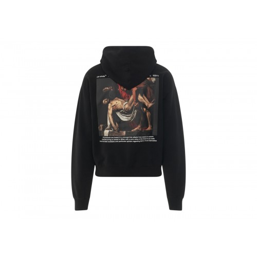 Оригинальный шмот OFF-WHITE Caravaggio Deposition Print Oversized Hoodie Black/Multi