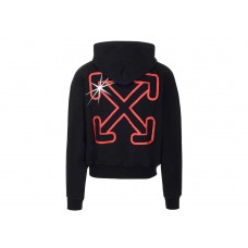 OFF-WHITE Starred Arrow Over Hoodie Black Red
