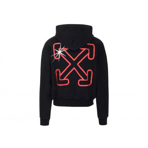 Оригинальный шмот OFF-WHITE Starred Arrow Over Hoodie Black Red