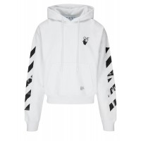 OFF-WHITE Diagonal Stripes Caravaggio Saint Jerome Writing Arrows Hoodie White/Black