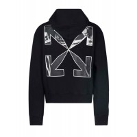 OFF-WHITE Oversized Caravaggio Saint Jerome Writing Arrows Hoodie Black