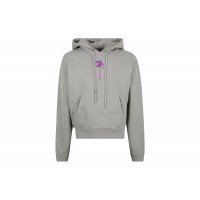 OFF-WHITE Dripped OW Logo Over Hoodie Melange Grey/Purple