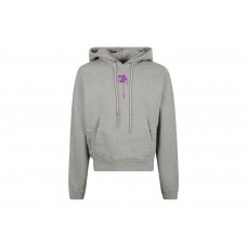 OFF-WHITE Dripped OW Logo Over Hoodie Melange Grey/Purple