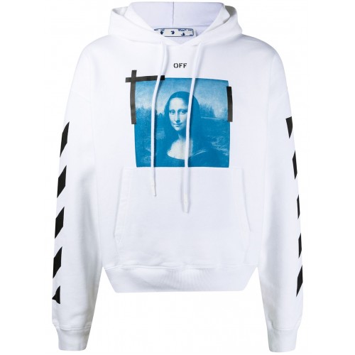 Оригинальный шмот OFF-WHITE Mona Lisa Hoodie White/Black