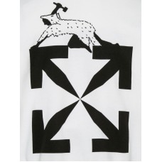 OFF-WHITE Oversized Fit World Catepilla Print Hoodie White