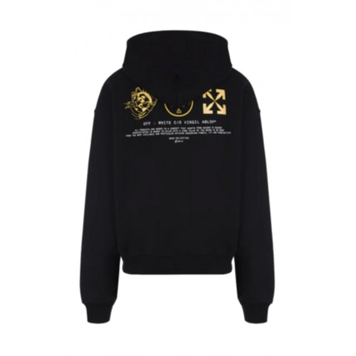 Оригинальный шмот OFF-WHITE Logo Print L/S Hoodie Black Yellow