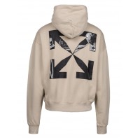 OFF-WHITE Caravaggio Saint Jerome Writing Arrows Oversized Hoodie Beige/Black/White