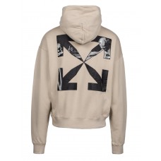 OFF-WHITE Caravaggio Saint Jerome Writing Arrows Oversized Hoodie Beige/Black/White
