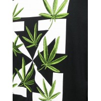 OFF-WHITE Weed Arrows Oversized Hoodie Black/White/Green