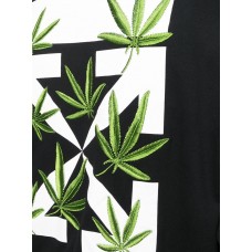 OFF-WHITE Weed Arrows Oversized Hoodie Black/White/Green