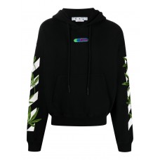 OFF-WHITE Weed Arrows Oversized Hoodie Black/White/Green