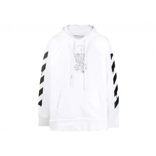 Оригинальный шмот OFF-WHITE Dipping Arrow Print Hoodie White - 70см