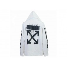 OFF-WHITE Dipping Arrow Print Hoodie White