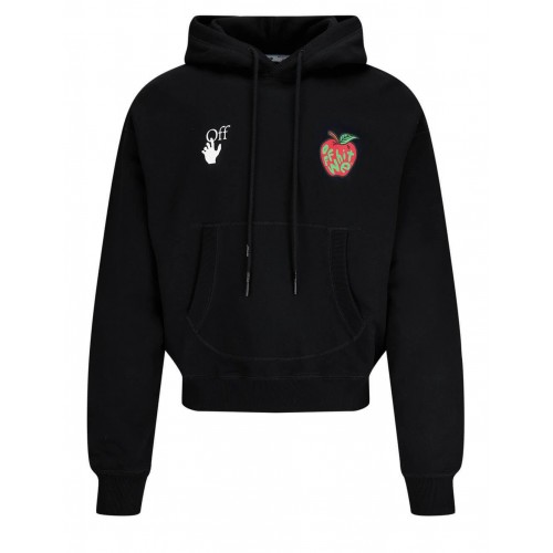 Оригинальный шмот OFF-WHITE Oversized Apple Print Arrow Hoodie Black