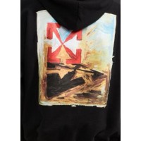 OFF-WHITE Arrows On Canvas Hooded Sweatshirt Black Multi