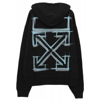 OFF-WHITE Marker Skate Hooded Sweatshirt Black Blue