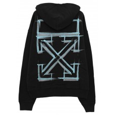 OFF-WHITE Marker Skate Hooded Sweatshirt Black Blue