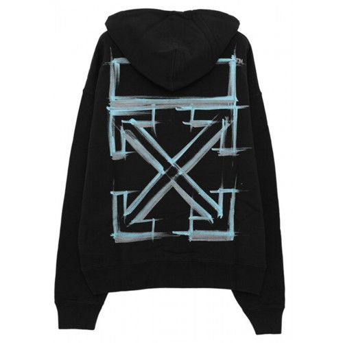Оригинальный шмот OFF-WHITE Marker Skate Hooded Sweatshirt Black Blue