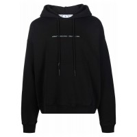 OFF-WHITE Marker Skate Hooded Sweatshirt Black Blue