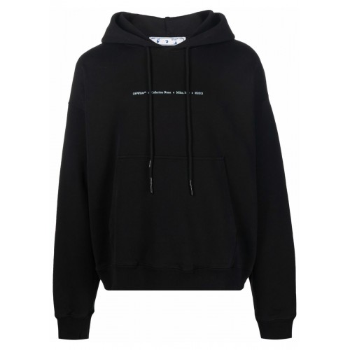 Оригинальный шмот OFF-WHITE Marker Skate Hooded Sweatshirt Black Blue