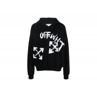 OFF-WHITE Paint Script Arrows Skate Hoodie Black/White